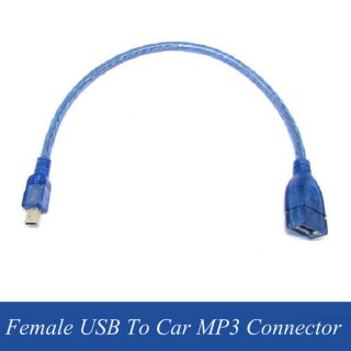 High Quality High Speed USB Female To Car MP3 Cable Connector