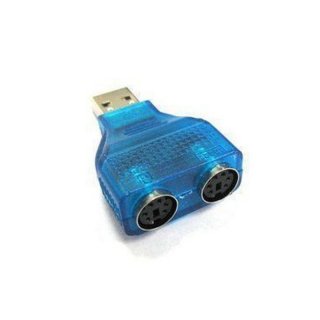 Good Blue USB Male to PS2 Female Cable Adapter Converter Use For Keyboard Mouse