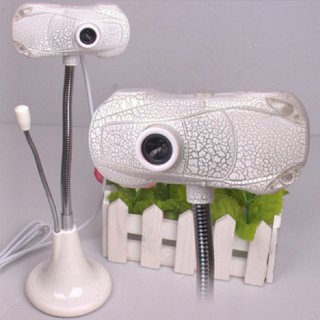 High Quality Car Shaped Luminous Computer Cameras USB LED PC Camera HD Webcam with MIC for PC Laptop Camera
