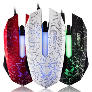New Design Colorful Wired Game Mouse USB Mouse V8