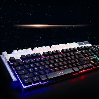 Rainbow Luminous Wired Keyboards for Desktop Computer XK6100