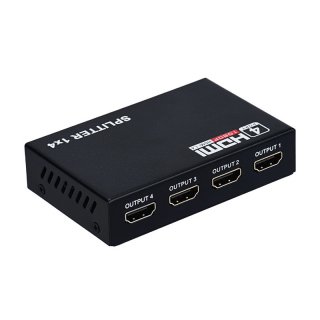 Hot 5.1Gbps HDMI Splitter 1X4 4 Port Hdmi Hub Repeater Amplifier 1.4 3D 1080p 1 in 4 out With Power Supply
