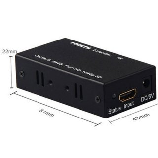 HDMI Network Extender 60m 1080P HD HDMI RJ45 Network Extender Over Single Cat6 Ethernet Cable