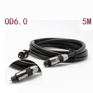 OD6.0 mm Digital Fiber Optical Audio Cable Male to Male Plug Premium Toslink Cable