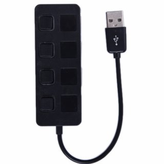 NEW USB 2.0 4-Port HUB Compact hub USB Splitter with Independent Switches Power-Save for HDD /USB fan /Pendrive
