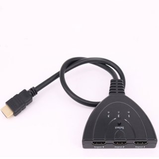 NEW HDML hub 3 Port 1080P 3D HDMI Switcher Switch Splitter with Cable for PC TV HDTV DVD PS3 Xbox 360 Cable