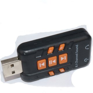 High Quality External USB 2.0 Virtual 8.1 Channel CH 3D Audio Sound Card Adapter Converter