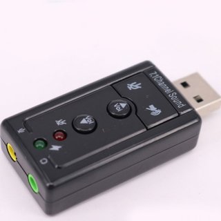 New External USB AUDIO SOUND CARD ADAPTER VIRTUAL 7.1 ch USB 2.0 Mic Speaker Audio Headset