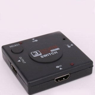Hot MINI HDMI Splitter 3 Port Hub Box Auto Switch 3 In 1 Out Switcher 3D 1080p