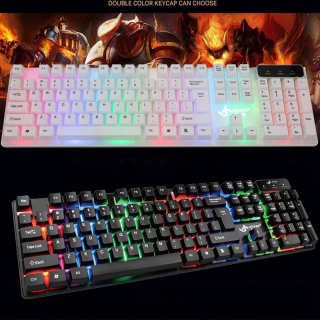 Suspension Keyboard USB Gaming Genuine Keyboard With Colourful Light For Desktop Computer