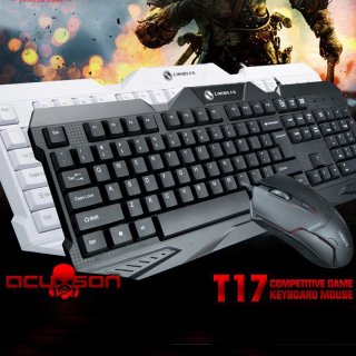 Simple Wired Keyboard and Mouse Set Waterproof For PC Laptop T17