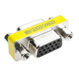 New Design 15 Pin Female to Female Monitor Video Cable Adapter With 3 Rows of 15 Holes