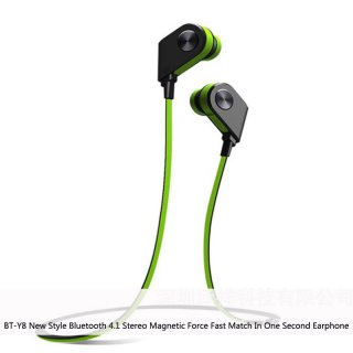 BT-Y8 New Style Bluetooth 4.1 Stereo Magnetic Force Fast Match In One Second Earphone