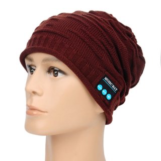 TB-22 New Stretch Knit Cap with Micro Bluetooth Running Music Cap
