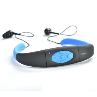 IPX8 Waterproof Sport Stereo 4GB MP3 Player Headset with FM Radio Rechargeable Mp3 Music Earphone