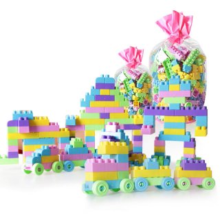 100-200 Pcs Building Blocks Child Plastic Assembled Building Blocks Educational Toy