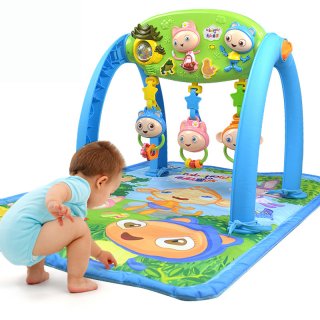 Baby Soft Play Mat Game Cartoon Educational Fitness Rug Music Gym Blanket