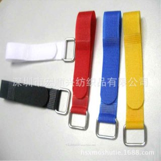 wholesale magic paste tie Iron buckle Velcro straps colorful tie with buckle