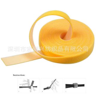 Supply Self sticking adhesive tape nylon magic paste gardening bandage Roll cable bandage