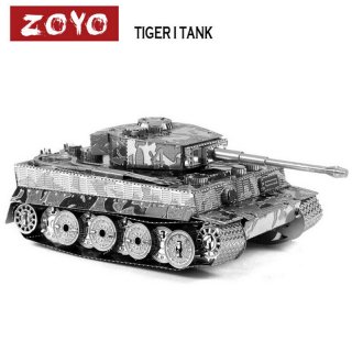 High Quality Metal Tiger Tank 3D Puzzle Vessel Educational Toys For Kids