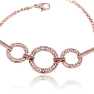 Luxury Beautiful Rose Gold Plated Charm Bracelets For Women