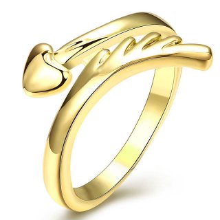 Beautiful Top Quality Yellow Gold Party Wedding Jewelry Adjustable Rings For Women
