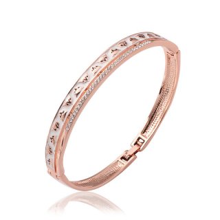 High Quality Jewelry Beautiful Simple Rose Gold Charm Bracelets For Women