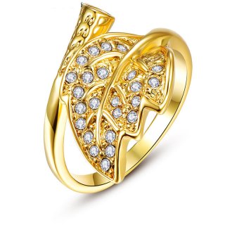 Top Quality Beautiful Creative Leaves High Polished Rings For Women