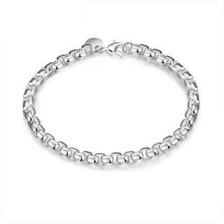 Simple Beautiful Top Quality 925 Sterling Silver Charm Bracelets For Women