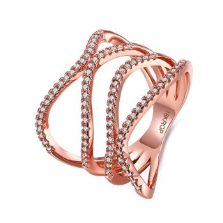 Stainless Steel Plated With Rose Gold Simple Beautiful Top Quality Rings For Women