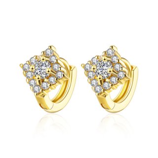 Crystal Geometric Earrings Gold Plated Stu Earrings Crystal Zirconia Wedding Earings AKE131