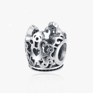 Original 925 Sterling Silver Hollow Charms Bead Round Fit Pandora Bracelet DIY Jewelry Accessories