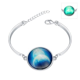 925 Sterling Silver Planet Bracelet Luminous In the Dark YGH030