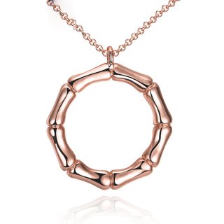 Rose Gold Necklaces Popular Round by Multi Bones Pendant AKN053