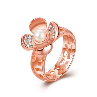 High Quality Nickle Free Antiallergic New Fashion Jewelry Real Gold Plated Ring For Women