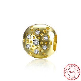 925 Sterling Silver CZ Diamond Charm Beads Fit Original Bracelet Pendant Authentic DIYJewelry Gift