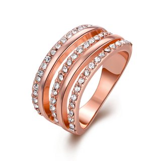Rose Gold Plated Bohemia Ring for Lady Wedding with Water Drop Pendant Special Store Jewelry