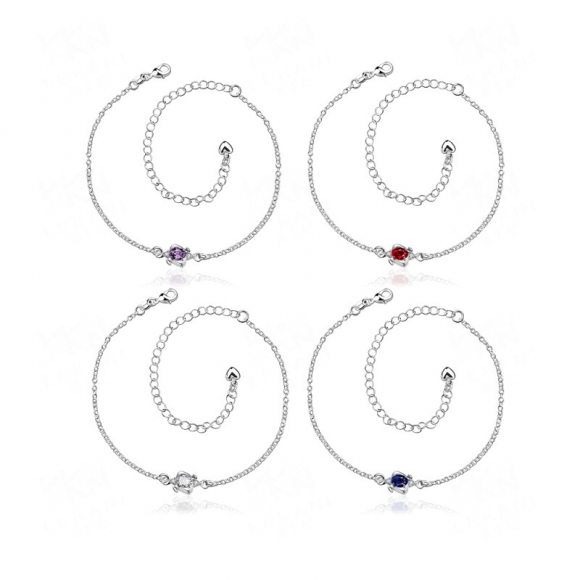 Hot Sale in European&American Silver Plated Art of Droplets Anklet Jewelry SPA007