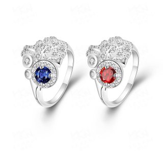Zircon Ring 925 Sterling Silver Wedding Rings For Women SPR085