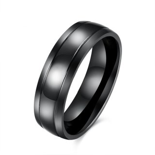 316L Titanium Steel black Ring For Men New Fashion Male Party Metal Jewelry TGR081