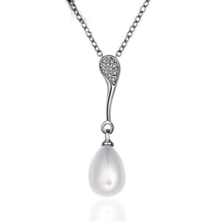 925 Sterling Silver Pure Pearl Necklace Pandent for Women