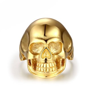 Big Stainless Steel Skull Rock Style Rings Fashion Jewelry GMYR195