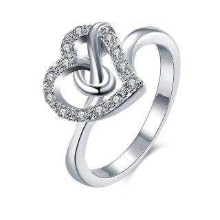 925 Sterling Silver Ring Fashion Wedding & Engagement Hollow out Heart Ring Made With AAA+ CZ diamond Jewelry For Women