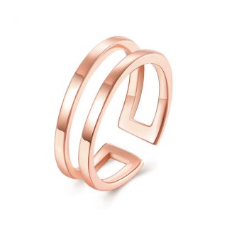 Gold Plated Smooth Adjust Rings For Women Antiallergic Ring AKR126