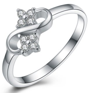 Zircon Diamond 925 Sterling Silver Jewelry Ring for Women