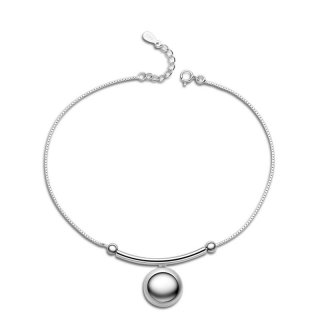 925 Sterling Silver Bead Fashion Anklets for Women