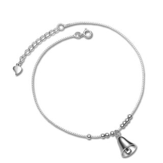 Fashion Bell Anklets 925 Sterling Silver Anklets for Women