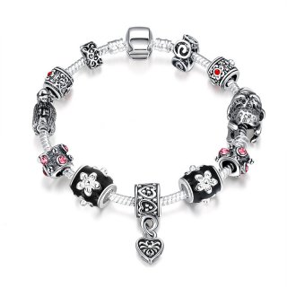 Authentic 925 Sterling Silver Charm Colorful Beads Bracelets For Women
