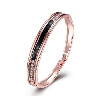 High Quality Nickle Free Antiallergic 2016 New Rose Gold Plated Bangle Bracelet