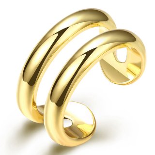 Yellow Gold Plated High Polish Bracelet for Women Wedding Band R064